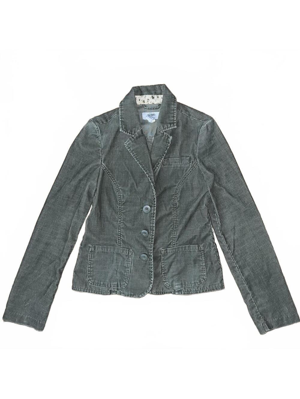Vintage Y2K Old Navy Sage Green Corduroy Blazer Jacket XS